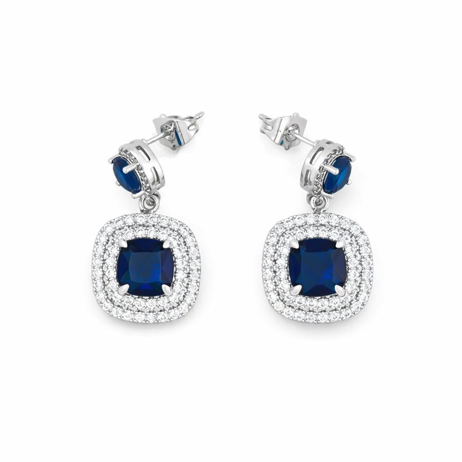 Midnight Sapphire Drop Earrings