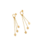 Glossy Heart Drop Hoop Earrings