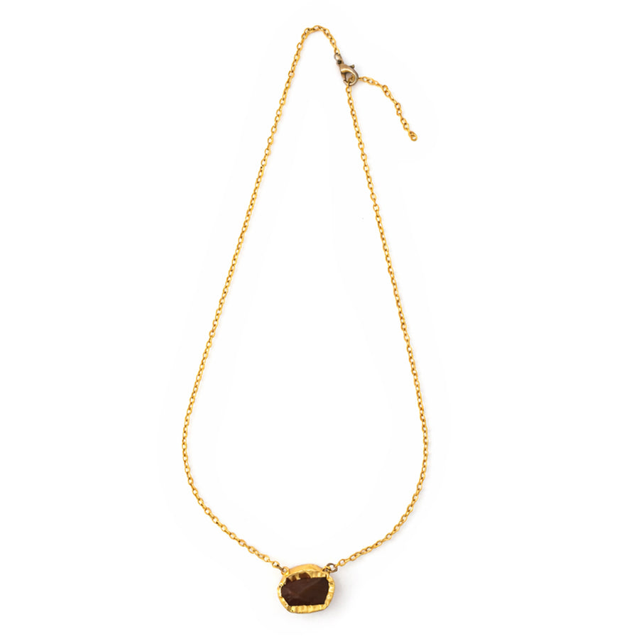 Ruby Glow Minimalist Pendant Necklace