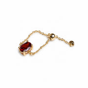 Crimson Adjustable Ring