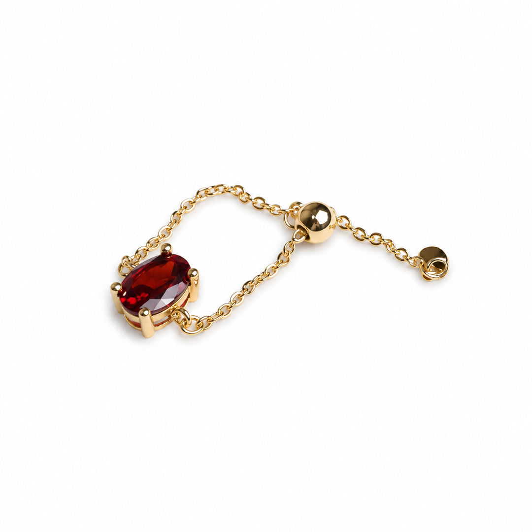 Crimson Adjustable Ring