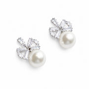 Pearl And Bow Studs
