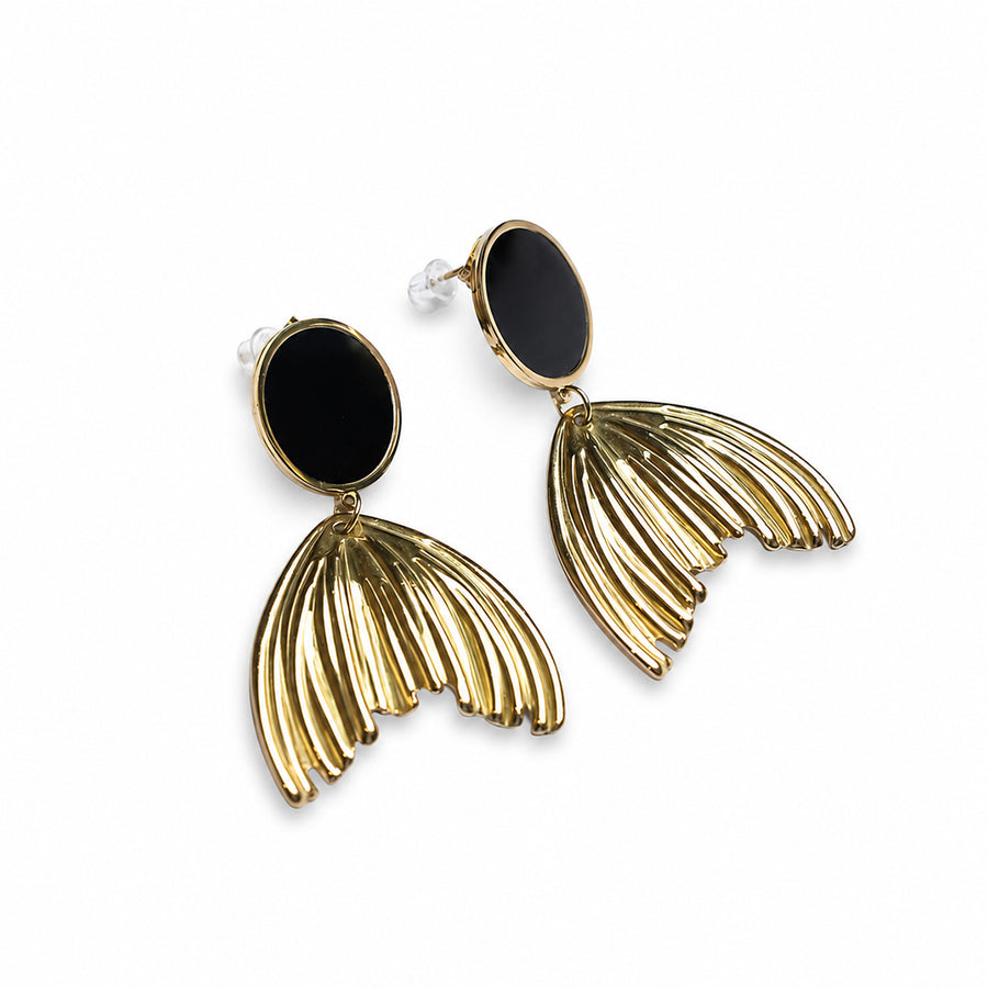 Black & Gold Aura Earrings
