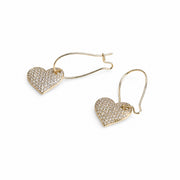 Gold Heart Hoops
