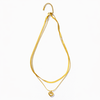 Ivory Heart Pendant with Chain with pendant