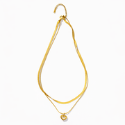 Ivory Heart Pendant with Chain with pendant