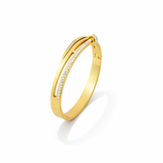 IRA Sleek Sparkle Bangle for Women | 18K Gold Plated Stainless Steel Waterproof Anti-Tarnish | Hypoallergenic Minimal Everyday Wear Jewellery