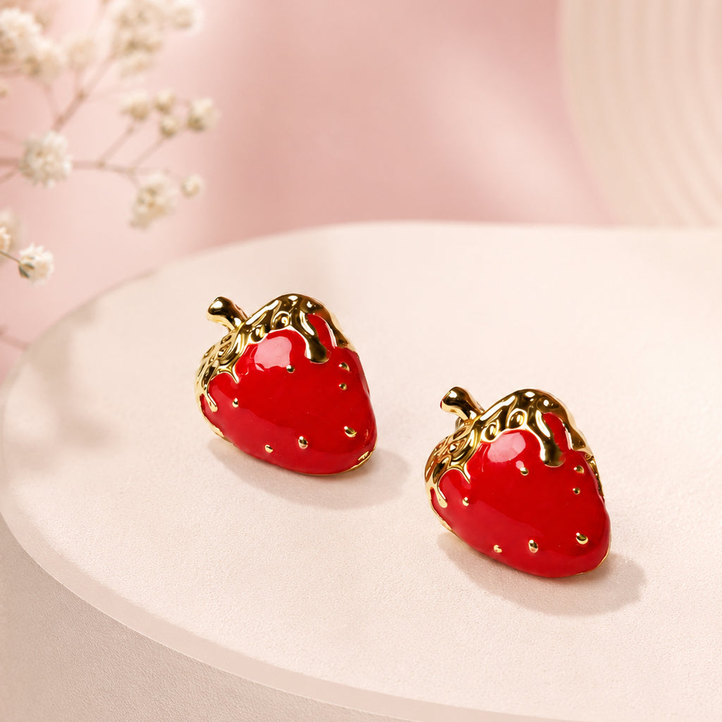 Vintage Strawberry Studs