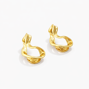 Golden Wave Statement Earrings