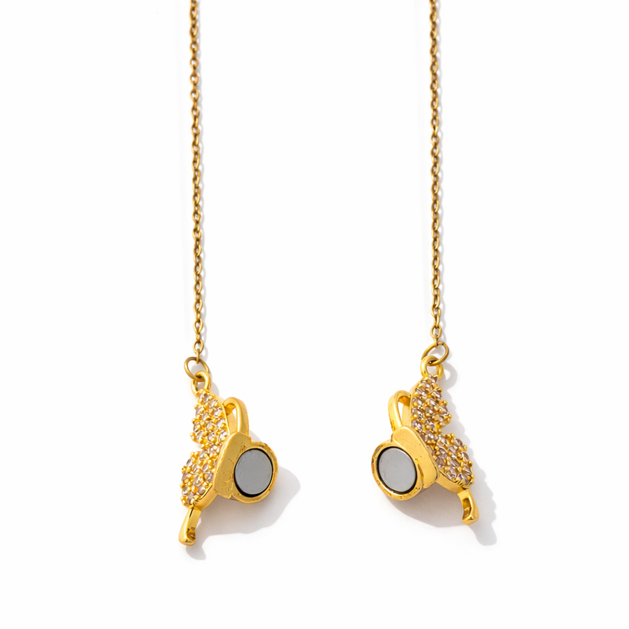 Crystal Butterfly Magnetic Detachable Chain with pendant
