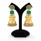 Noor Jahan Emerald Kashmiri Jhumka earring