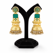 Noor Jahan Emerald Kashmiri Jhumka earring