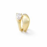 Golden Twirl Crystal ear cuff