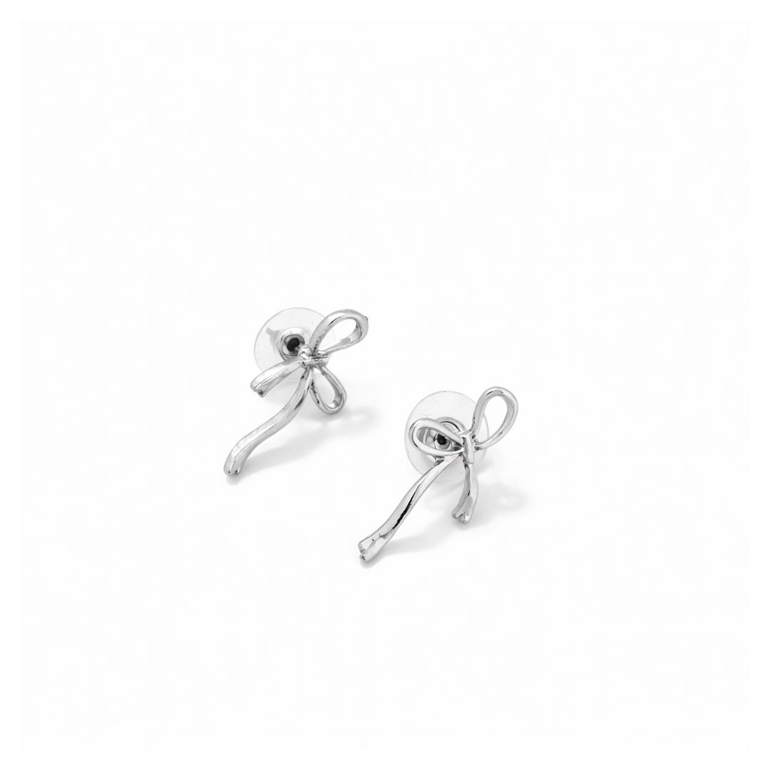 Silver Grace Knot Drop Earrings