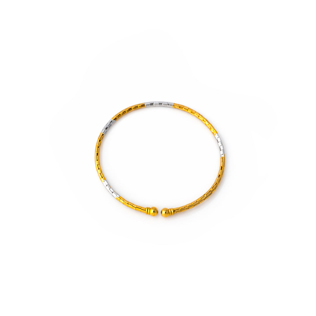 Regal Ripple Gold Statement Bangle