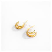 Golden Block Luxe Hoop Earrings