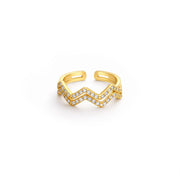 Zigzag Spark Adjustable Ring