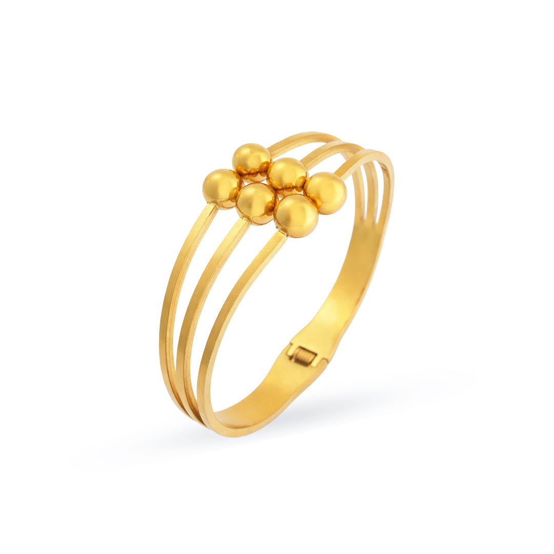 Golden Orbit Ball Bangle