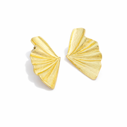 Fan Flair Gold Earrings