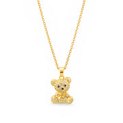 Luxe Bear Crystal Charm Chain with pendant