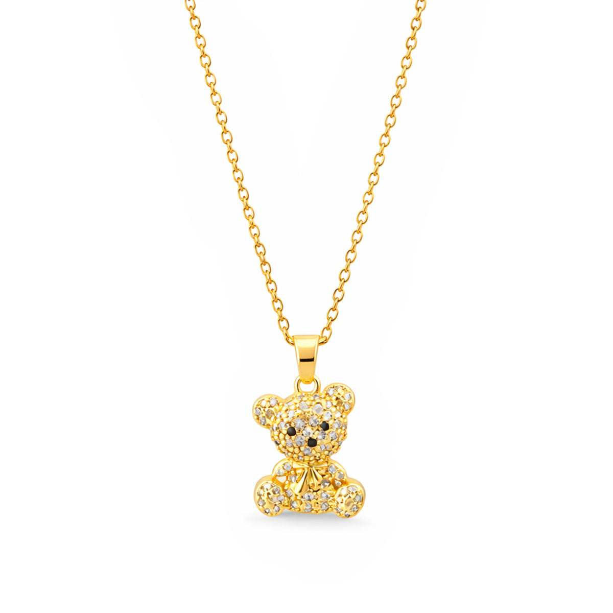 Luxe Bear Crystal Charm Chain with pendant