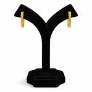 Textured Edge Classic Hoop Earrings