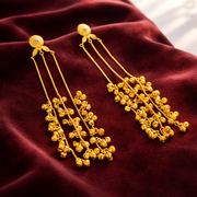 Noor-e-Kashmir Antique Long Ghungroo Earrings
