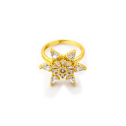Celestial Bloom Crystal Flower Ring