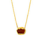 Ruby Glow Minimalist Pendant Necklace