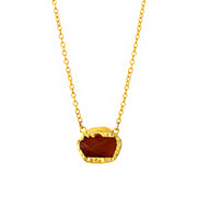 Ruby Glow Minimalist Pendant Necklace