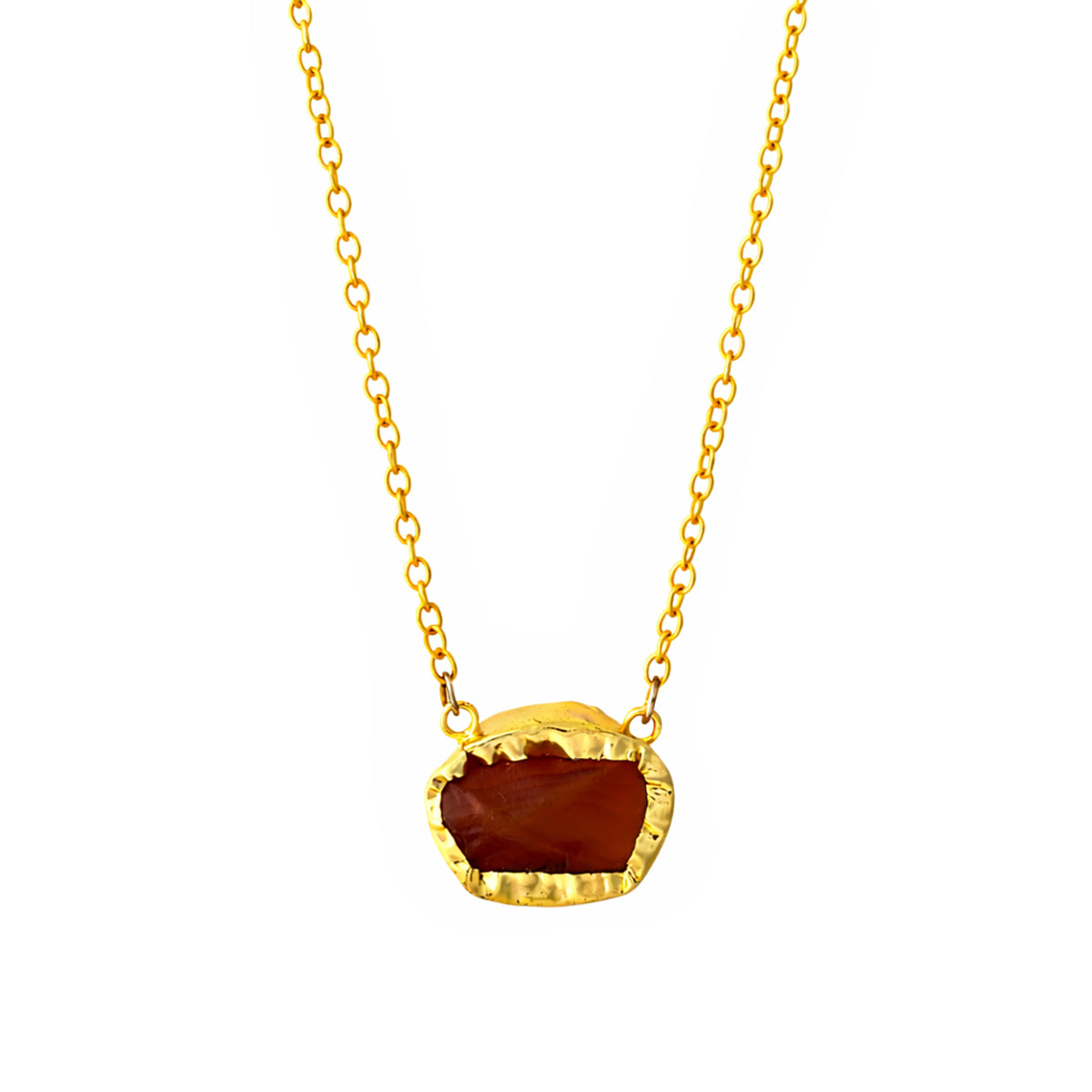Ruby Glow Minimalist Pendant Necklace