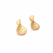 Aurora twisted Hammered Drop Earrings