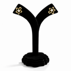 Floral Spark Gold Stud Earring