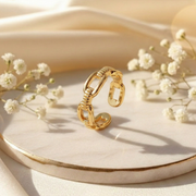 Hammered Gold Finish Ring