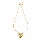 Ribboned Heart charm Pendant