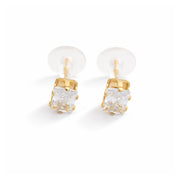 Radiant Rectangle Crystal Stud Earrings