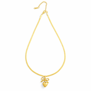 Ribbon Heart Charm Pendant