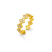 Celestia Petal Sparkle Statement Ring