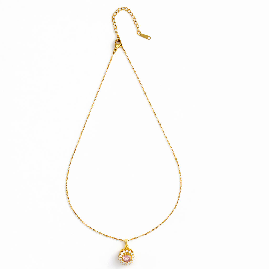 Blush Bloom Crystal Pendant
