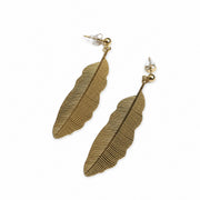 Feather Drop Earrings