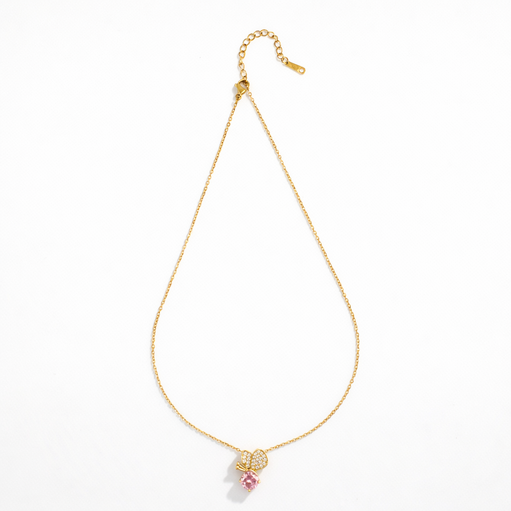 Petite Butterfly Rosé Pendant