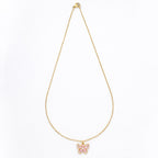 Blush Butterfly CrystalPendant with Chain with pendant