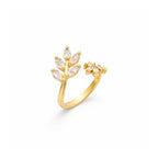 Crystal Vine Adjustable Ring