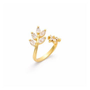 Crystal Vine Adjustable Ring