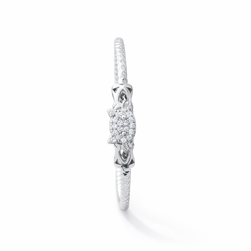 Celeste Silver Bangle