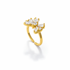 Luna Halo Oval Crystal Ring