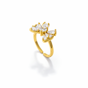 Luna Halo Oval Crystal Ring