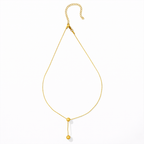 Golden Orb Lariat Necklaces