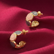 gold plated vintage hoop Earrings