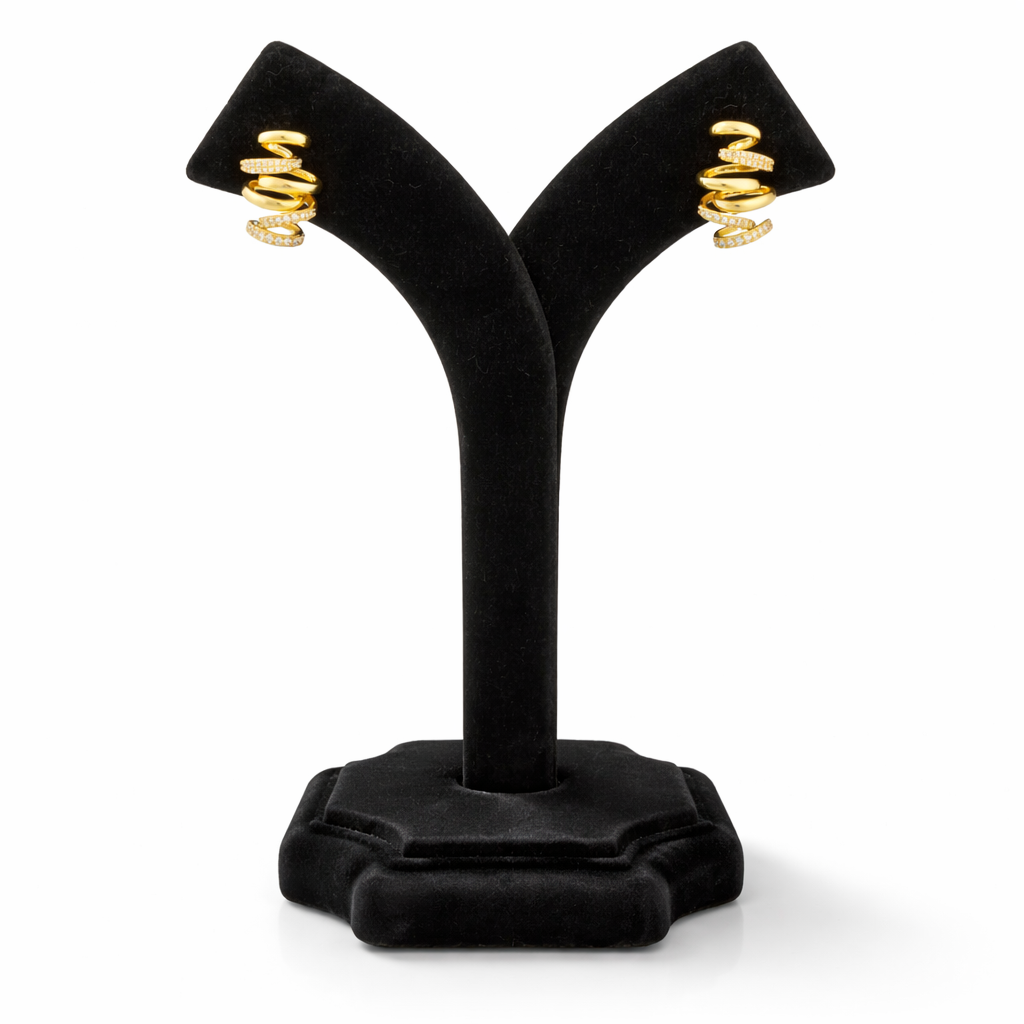 Glam Twist Spiral Earrings